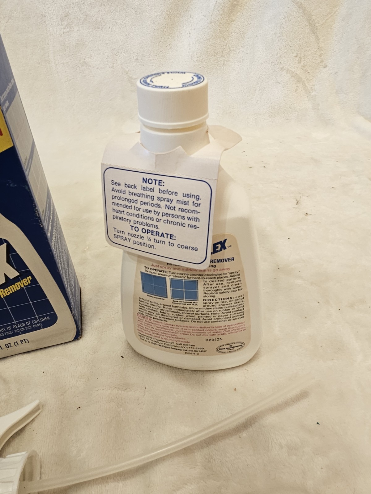 Vintage 1980 Clorox Tilex Instant Mildew Remover 16oz Bottle Box Prop Display
