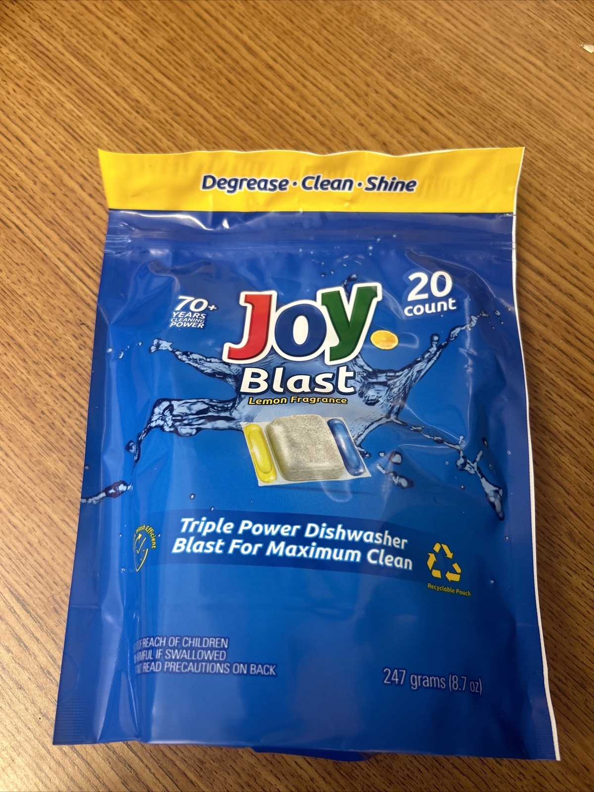 JOY BLAST Dishwasher Pods – 20 packs/pods. New. Lemon Dish Washer Cleaning Pods