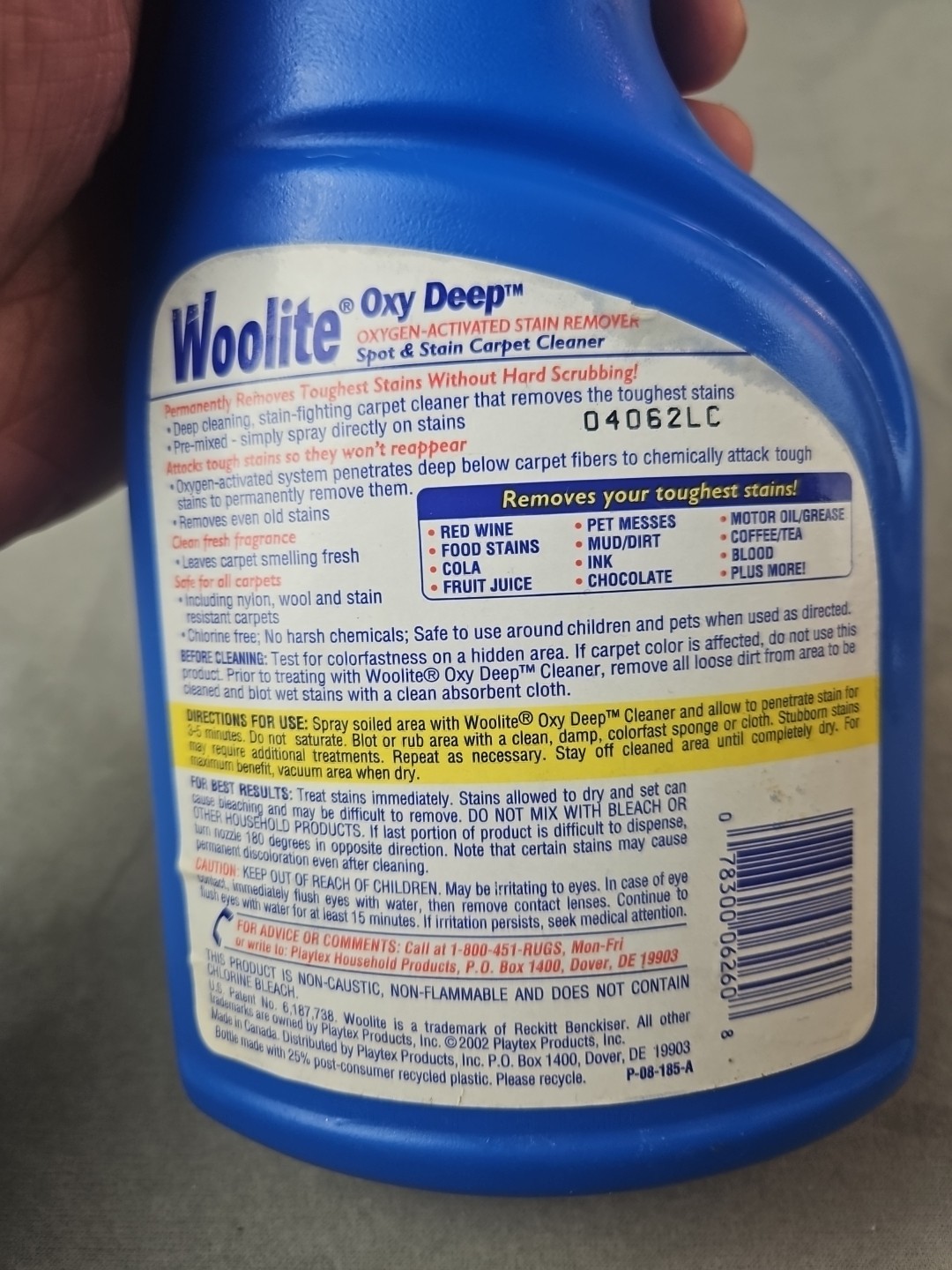 Vintage Woolite Oxy Deep Spot & Stain Carpet Cleaner 20oz 90% Full