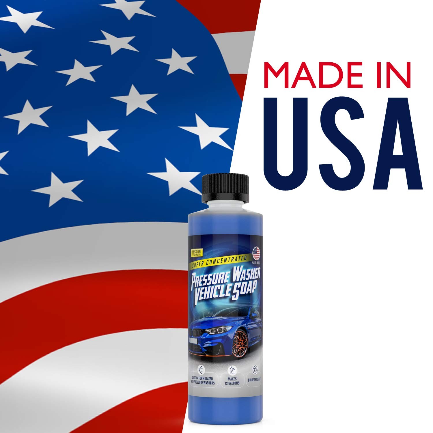 Car Wash Soap Concentrate – 8 Fl Oz 12-Gallon Yield – Biodegradable Formula &…