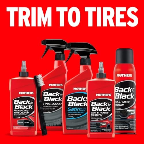 Mothers Back-to-Black Trim & Plastic Restorer Aerosol 10 oz – Car Exterior Care