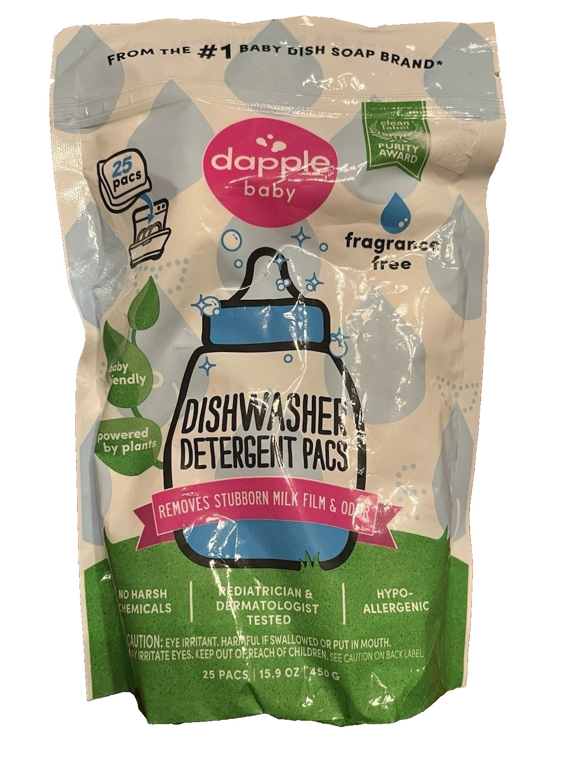 Dapple Baby Dishwasher Pacs, Hypoallergenic Dishwasher Pods 50 count (25 x 2)