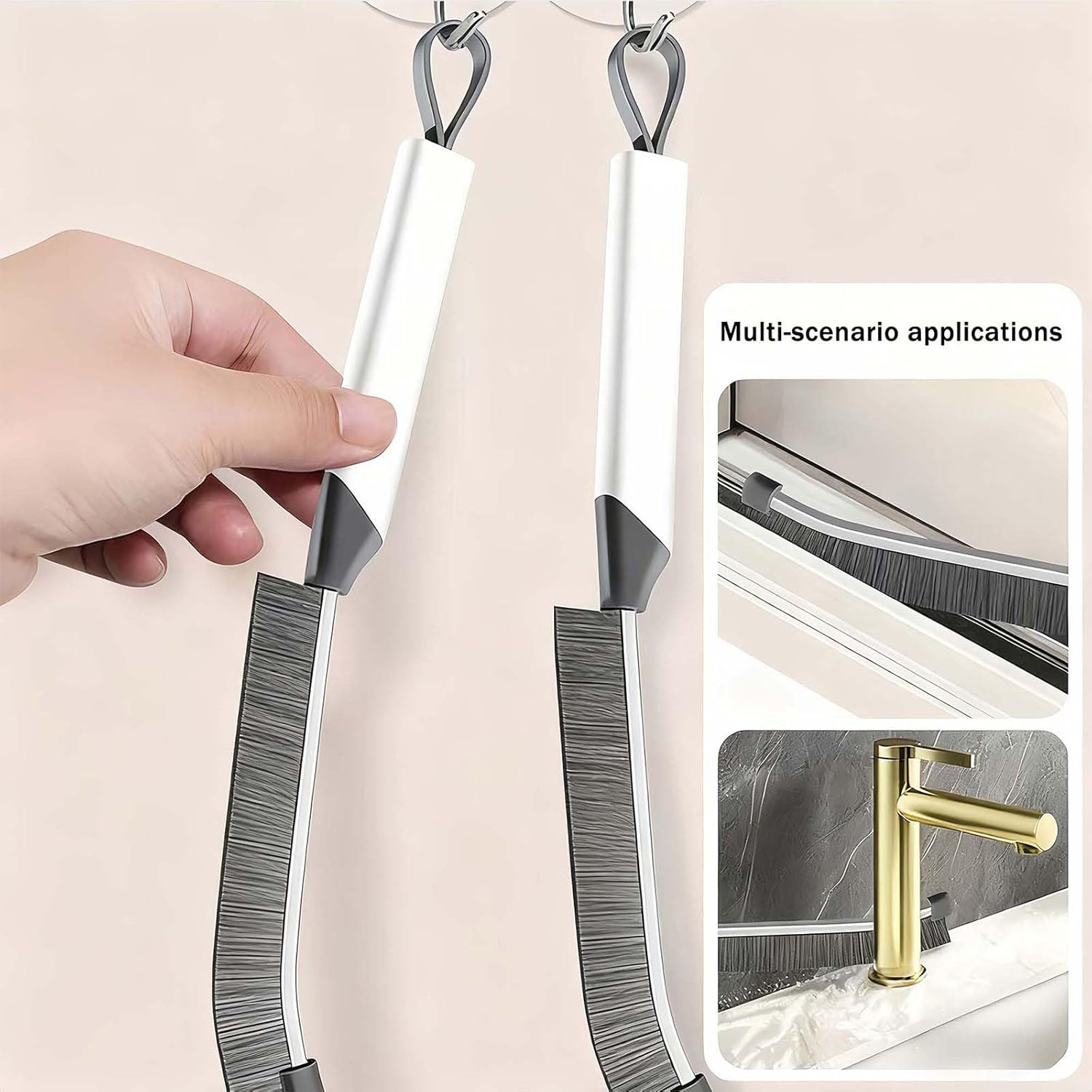 cepillos de limpieza para grietas rieles de ventanas azulejos y cocina kit 9 pz