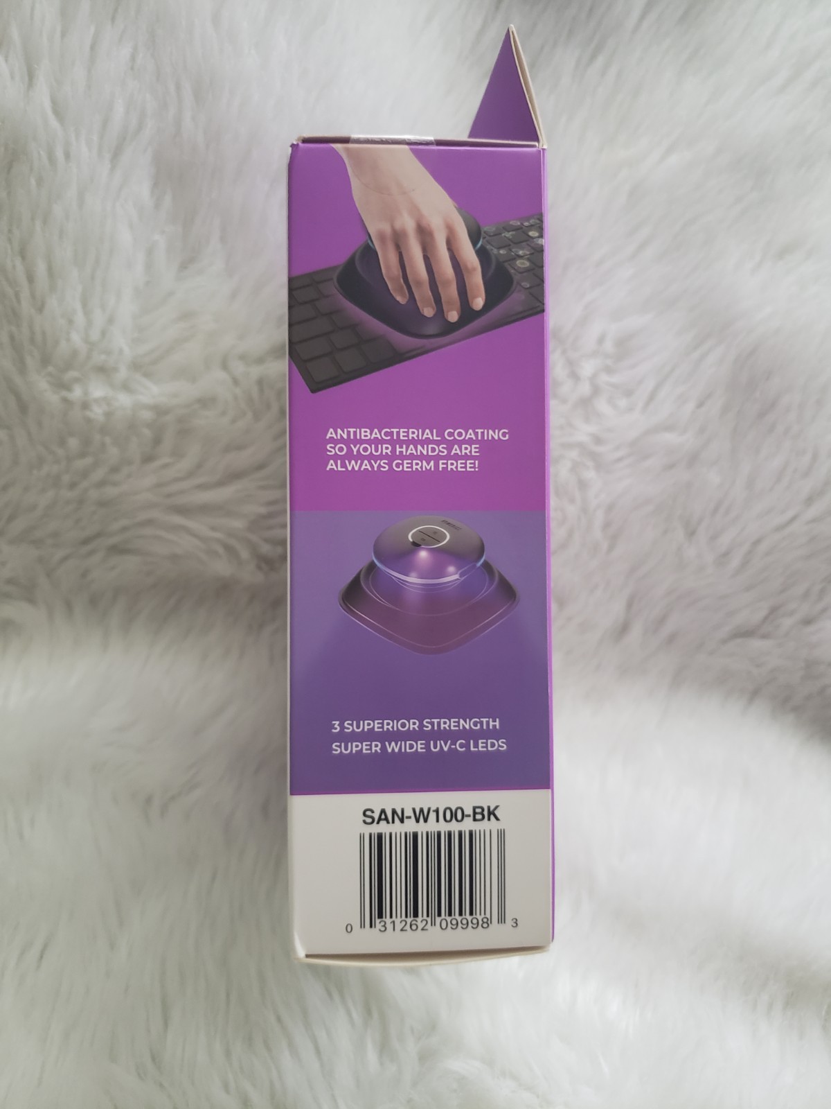 Homedics Portable Compact Sanitizer Wand for Everyday Use Cleaner LED NEW U.V.C.
