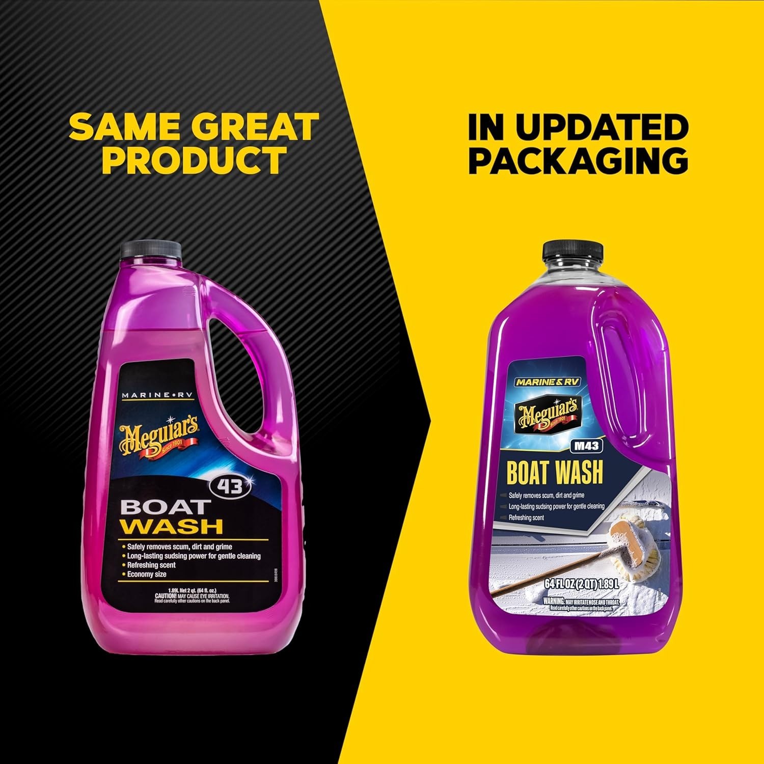 Meguiar’s M43 Marine/RV Boat Wash, pH-Balanced Boat/RV Wash for Protecting Fi…