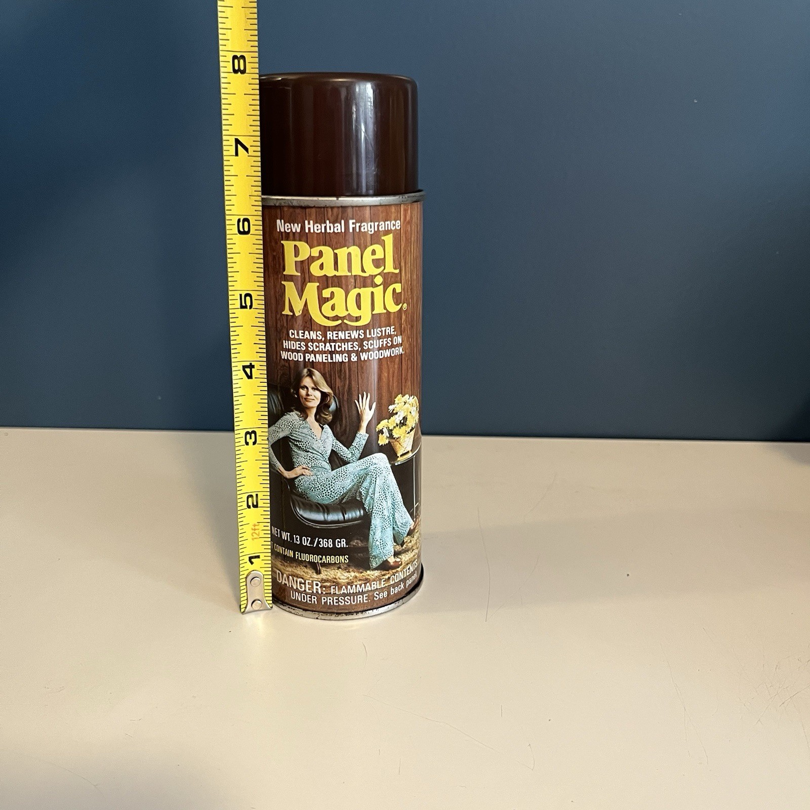 Vintage 70s PANEL MAGIC Wood Cleaner Retro Graphics Never Used