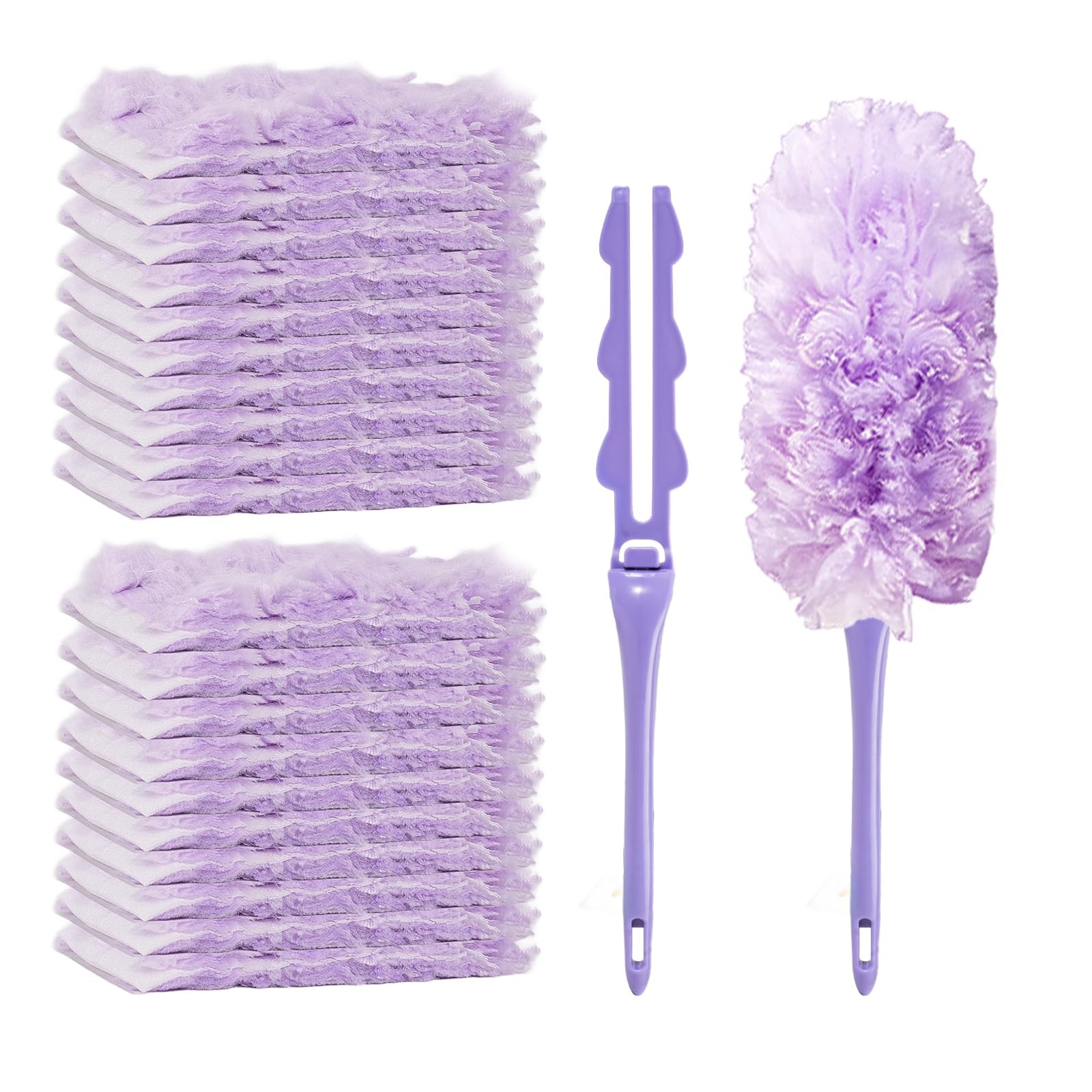 Duster Refills with Swiffer, 20 Count with 2 Handles, Heavy Duty 360° 4X Micr…