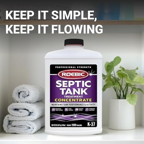 Septic Tank Treatment Concentrate 32 oz – Safe for All Plumbing Systems, Colorle
