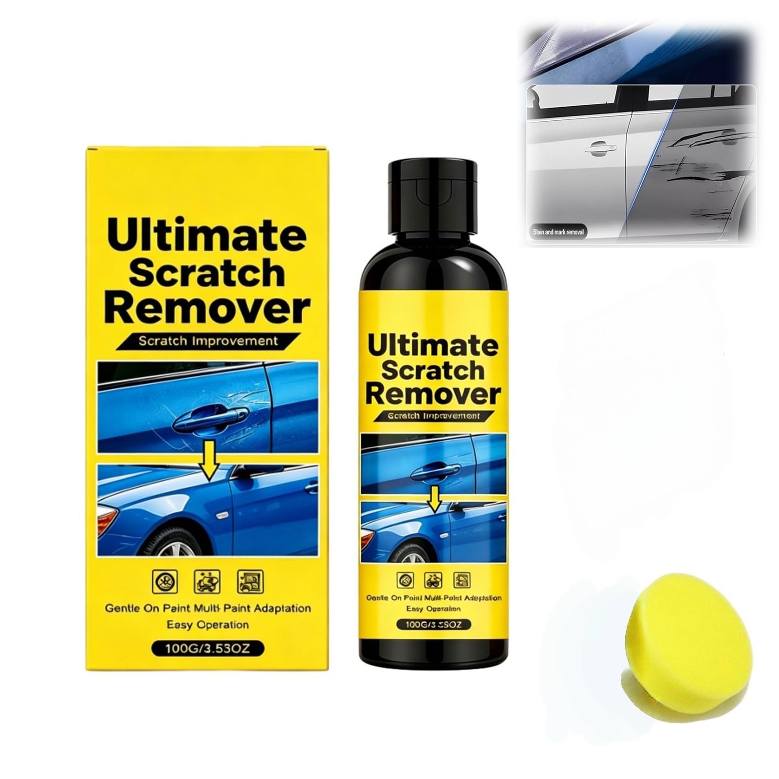 2Pcs NanoPolix Car Scratch Remover – All Surface Auto Scratch Repair & Polish