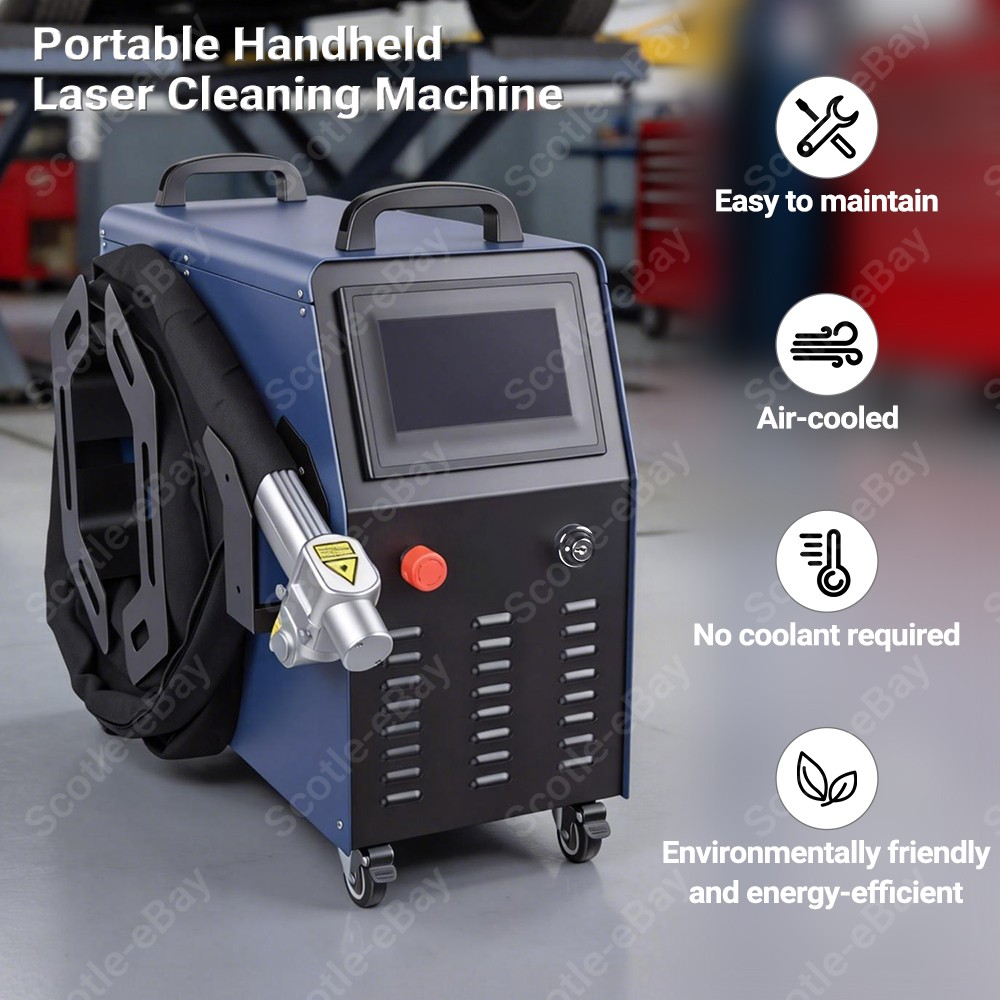 Air Cool Rlaser 1500W/2000W Fiber Laser Cleaning Machine Rust Oil Paint Remove