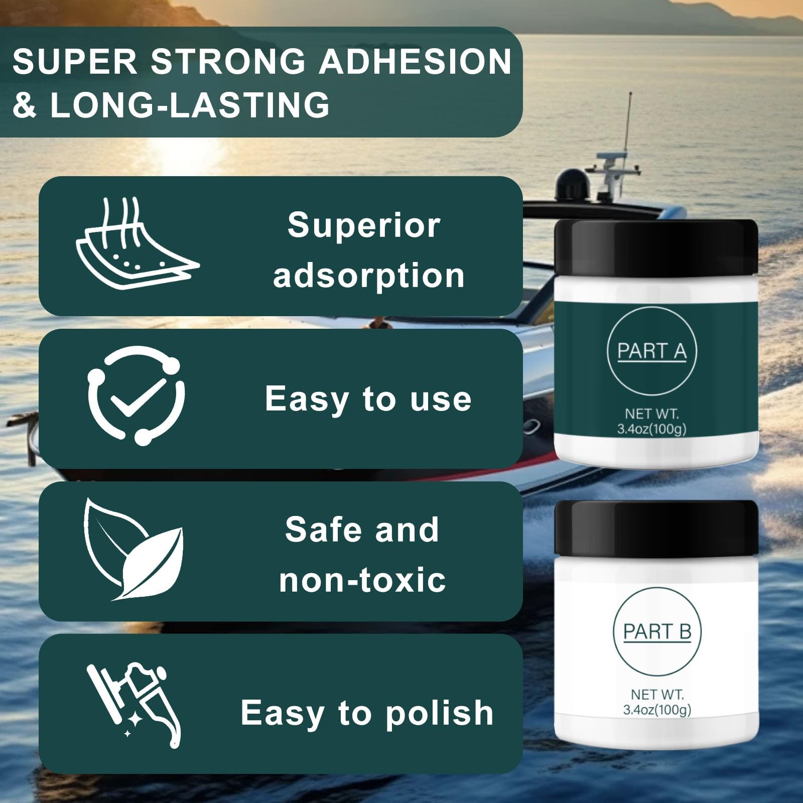 Gel Coat Repair Kit for Boats, 200g Gel Coat for Boats Used to Repair Cracks