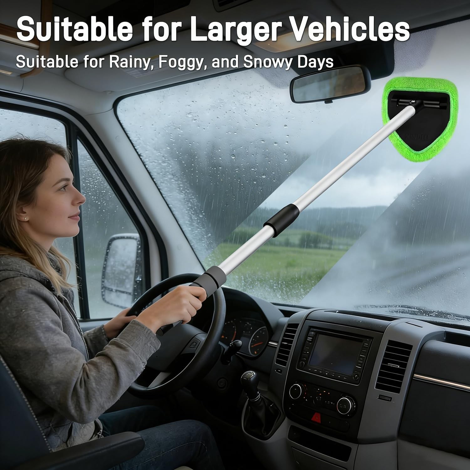 XINDELL 29-inch Windshield Cleaner Tool – Car Interior Window Cleaning Kit wi…