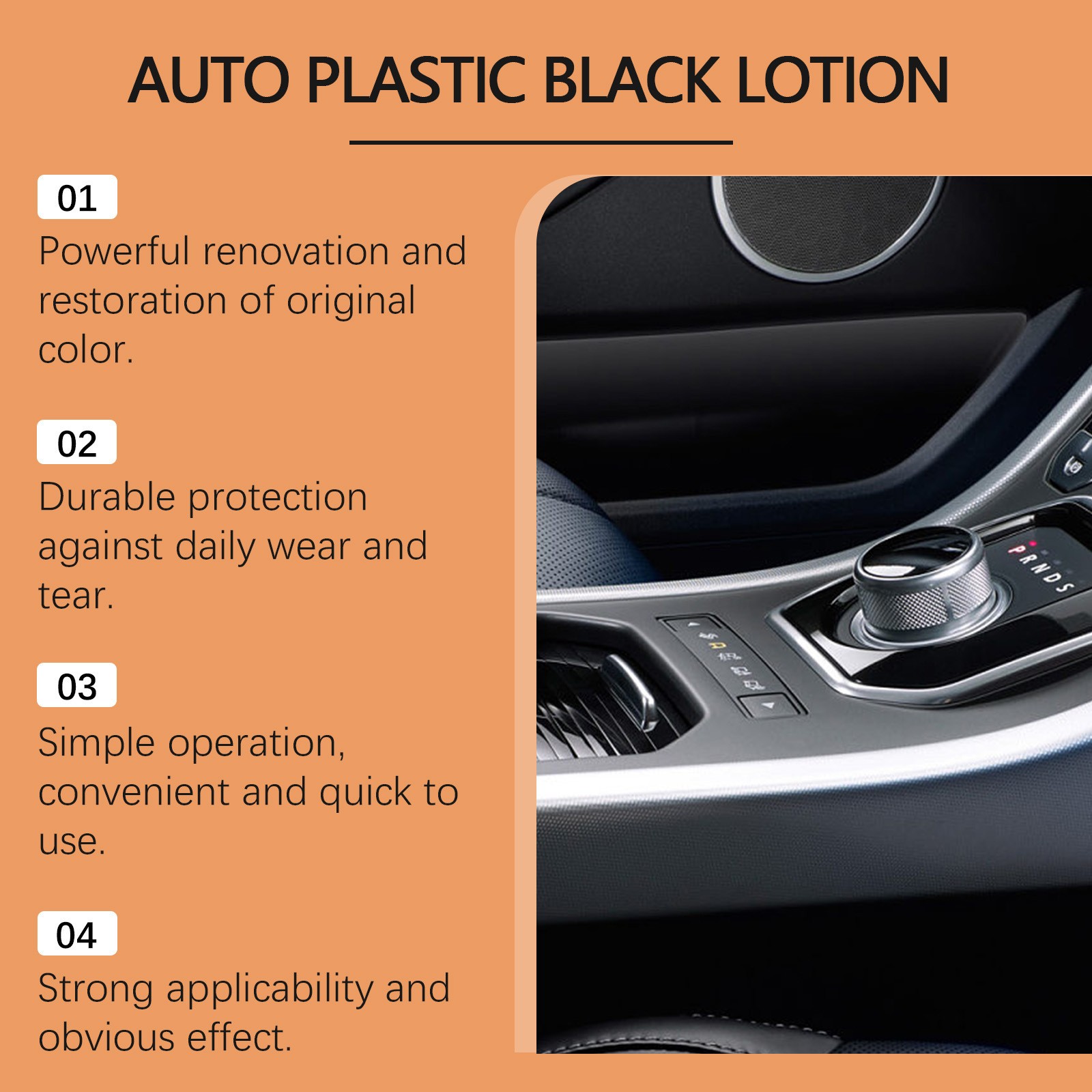 Auto Plastic Black Lotion, Black Lotion Auto Plastic, Plastic Restorer for Cars