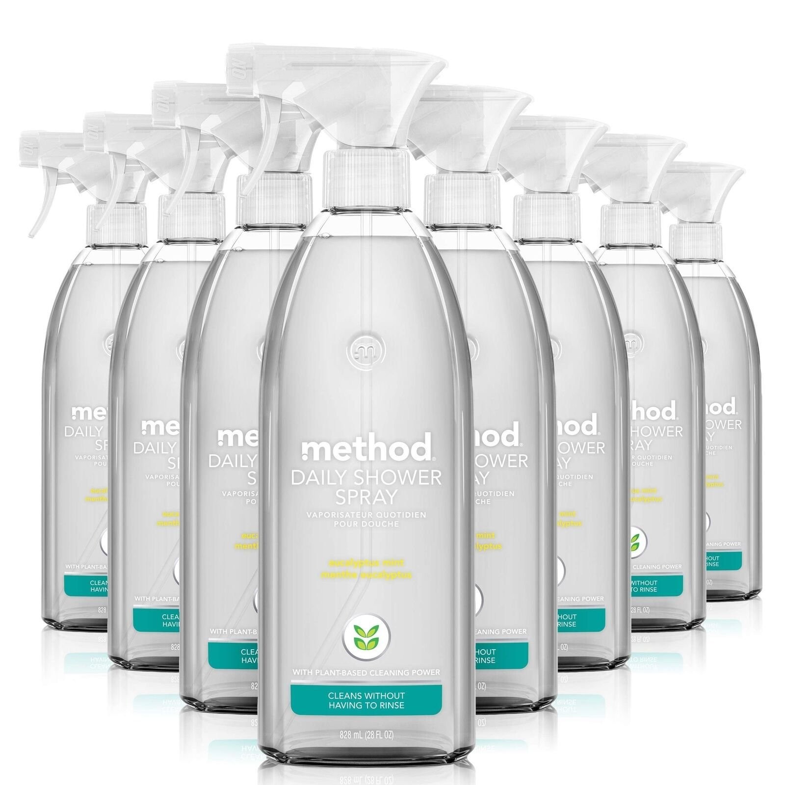 Method Daily Shower Cleaner Spray, Eucalyptus Mint 28 Fl Oz (Pack Of 8)