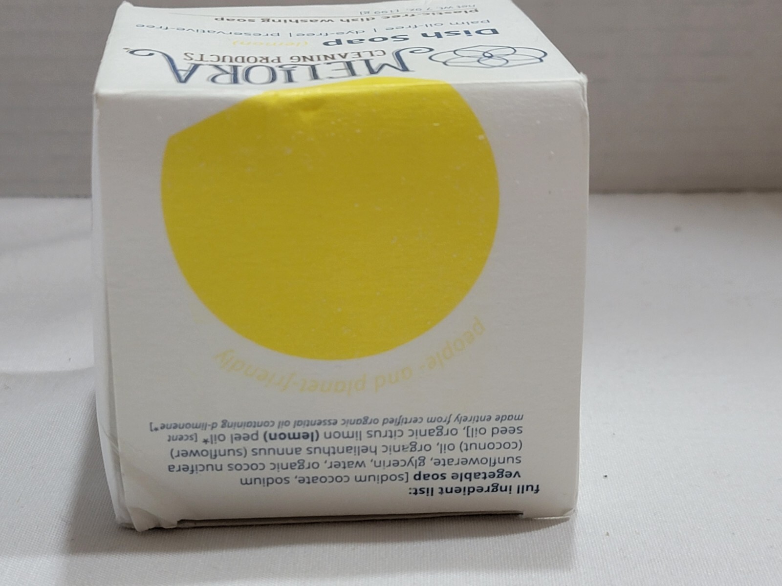 NEW MELIORA CLEANING PRODUCTS PLASTIC FREE DISH SOAP FOR HAND WASHING LEMON 7 OZ