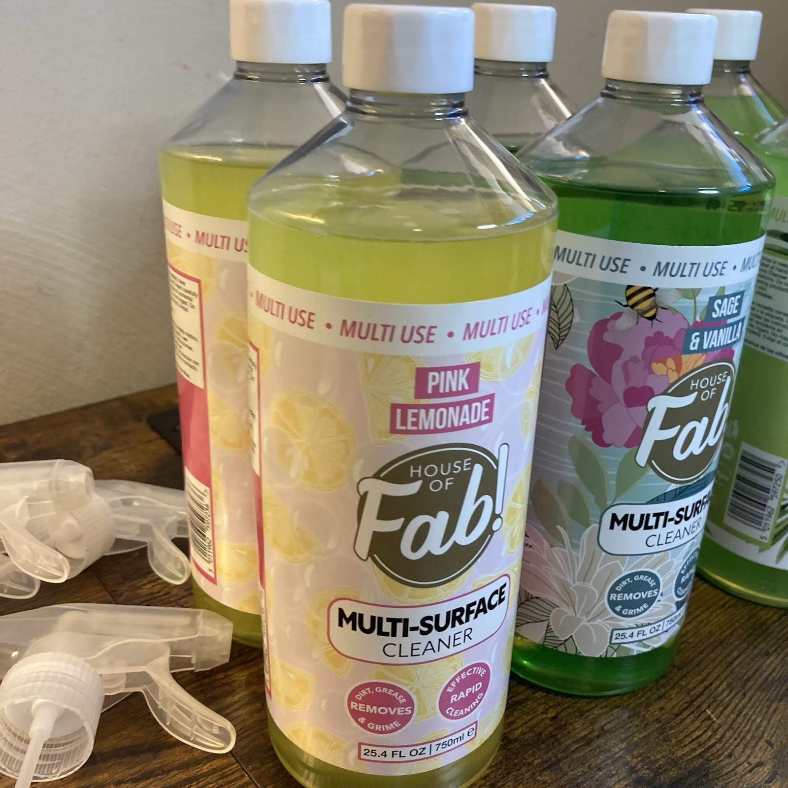 House of Fab Multi-Surface Cleaner Spray Sweet 25.4 FL OZ 6 Pack