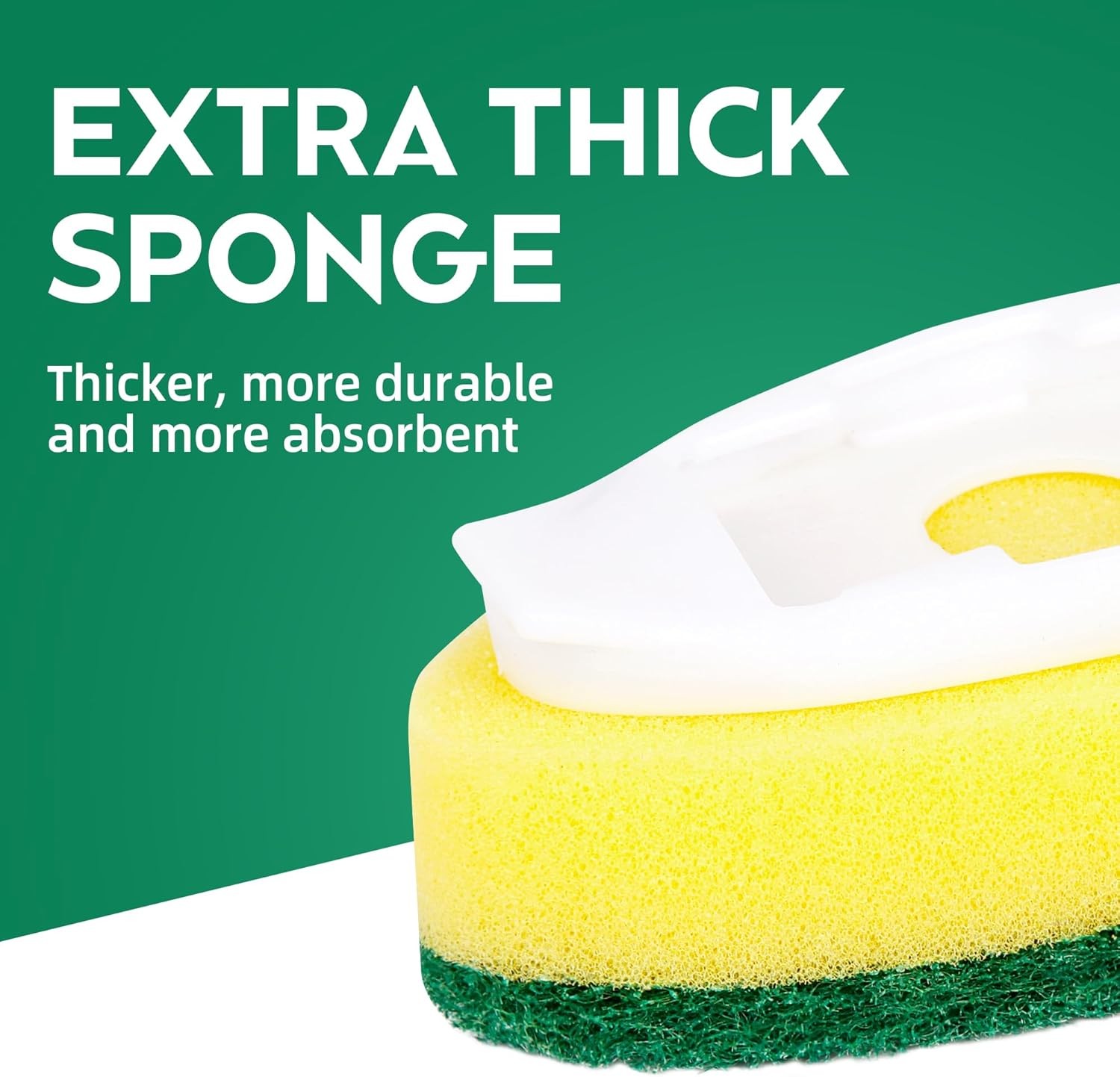 Non Scratch Dishwand Refills 6 Pack, Non-Scratch Replacement Sponge Heads for