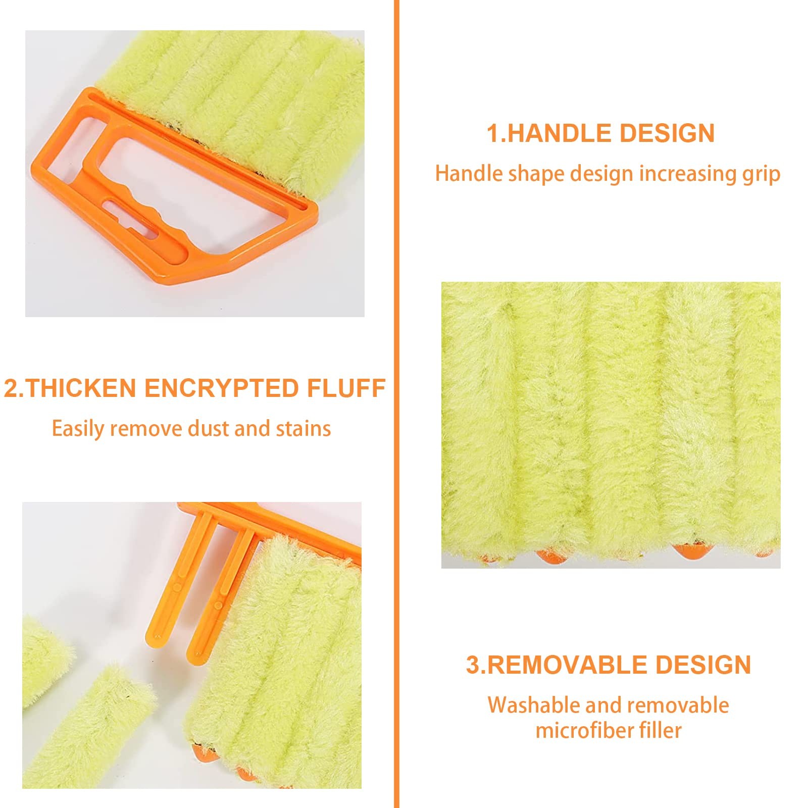 2 Pcs Blind Cleaner – Washable Window Blind Cleaner Duster Tool, Hand-Held Blind