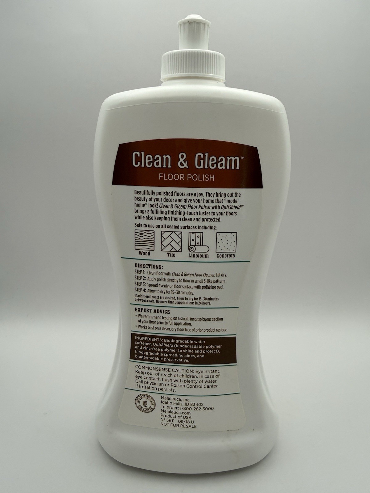 Melaleuca Clean and Gleam Ready to Use Floor Polish SEALED 27 fl oz Ecosense