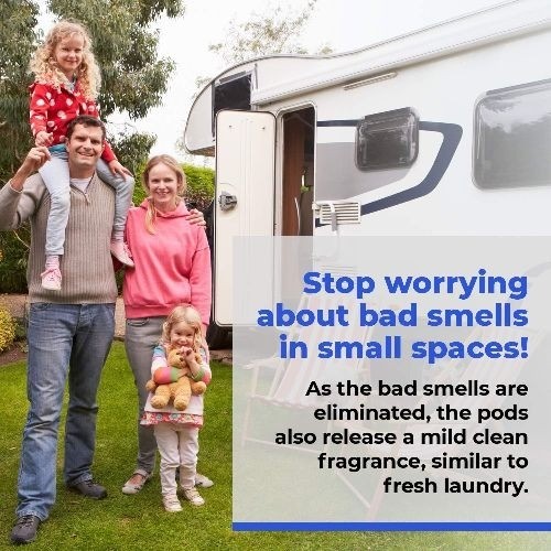 RV Toilet Treatment Drop Ins – 24 Easy Flush Self-Dissolving RV Black Tank Treat