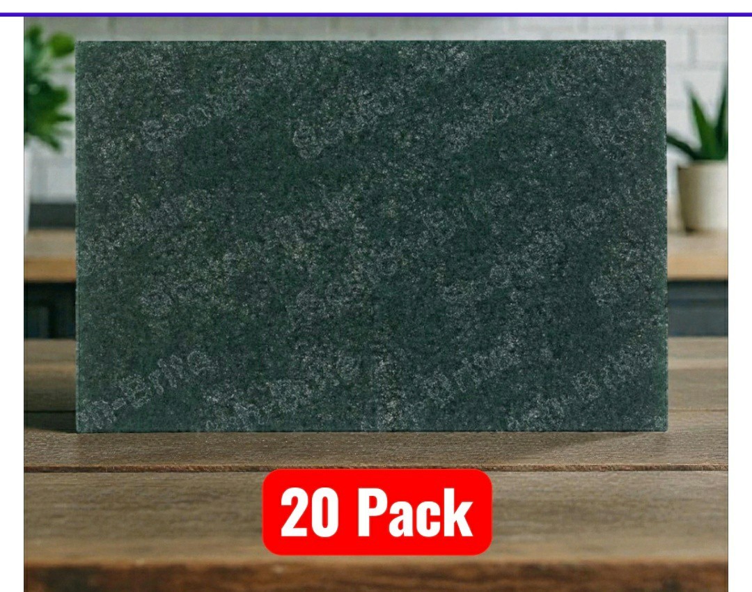 20pk Scotch-Brite SCOUR PADS Black Multi-Purpose Heavy Duty Absorbent Kitchen