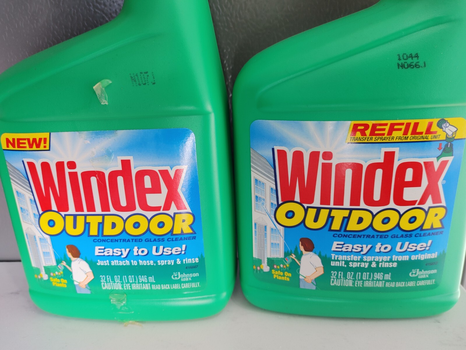 NOS Windex Outdoor Glass surface concentrated Cleaner 32.OZ EA (2pk)