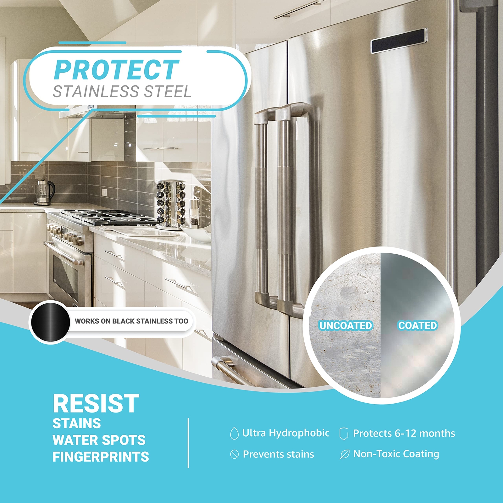 Lifeproof Home Ceramic Coating Spray Kit – Shine Seal & Protect Stainless St…