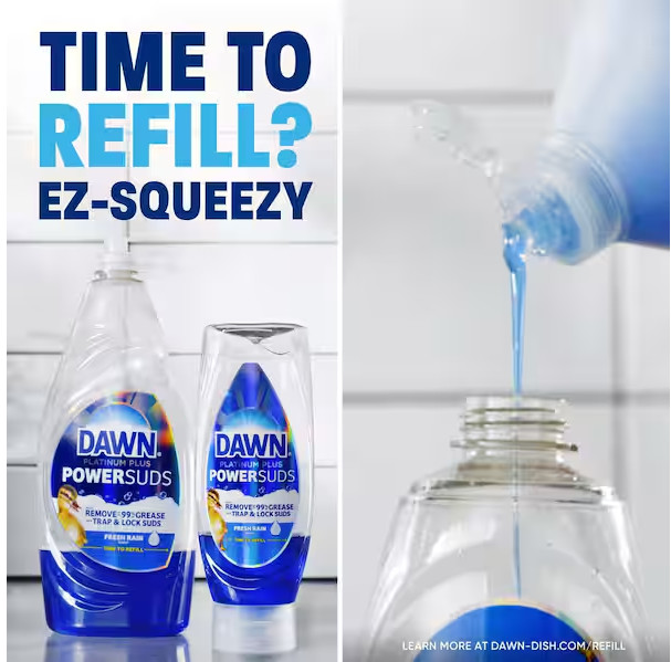 Platinum Plus PowerSuds EZ-Squeeze 17.4 oz. Fresh Rain Scent Hand Dish Soap