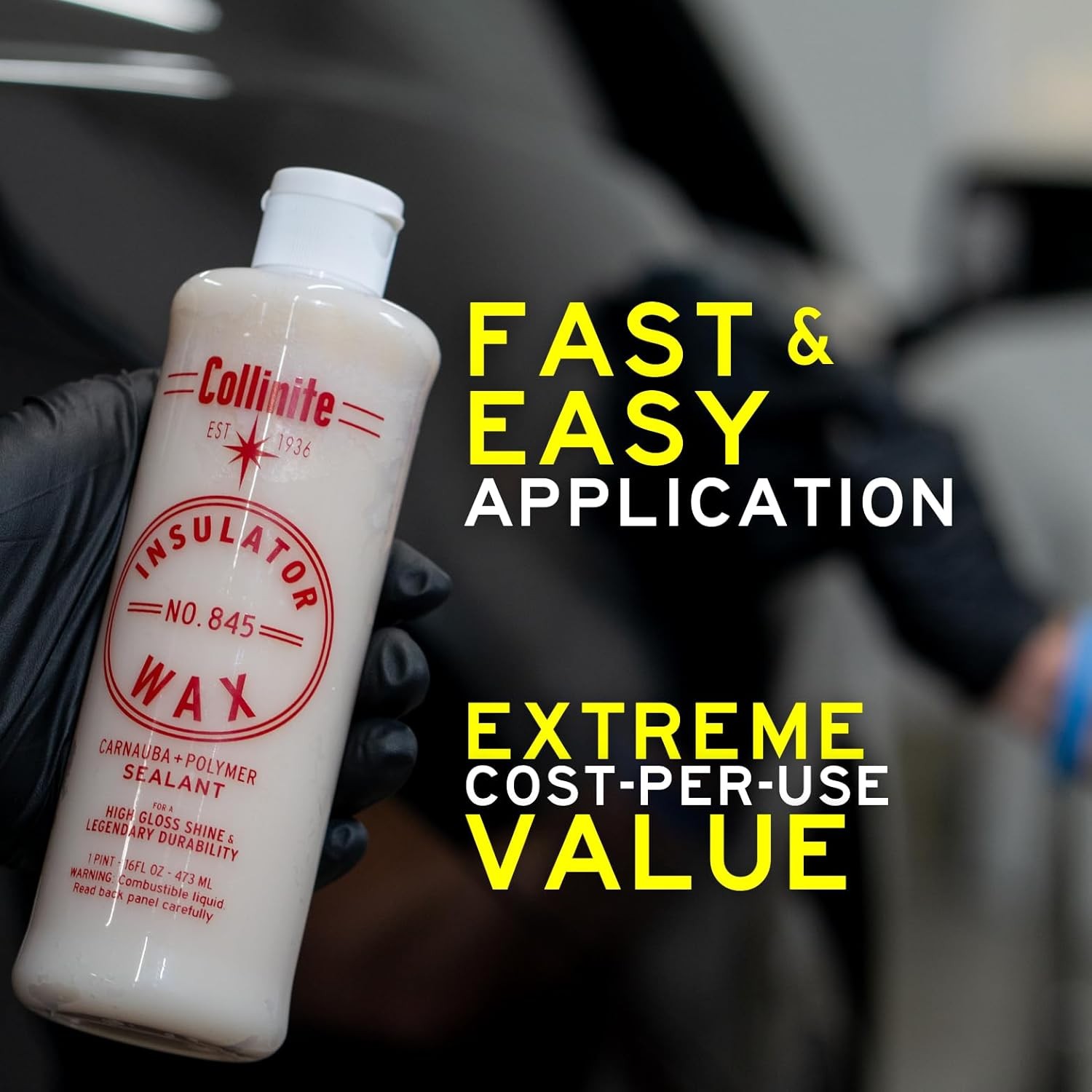 Insulator Wax – Carnauba+Polymer Sealant, High Gloss, Durable Beading & Lon