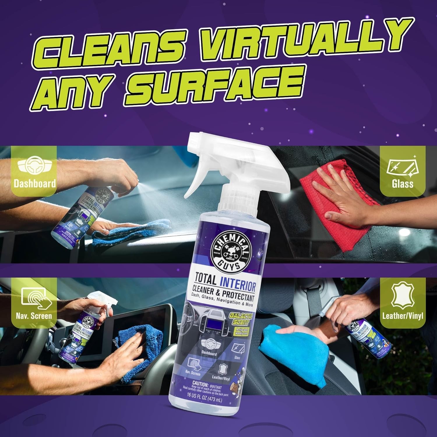 Chemical Guys Total Interior Cleaner & Protectant – (16 oz) All-in-One Car Inter