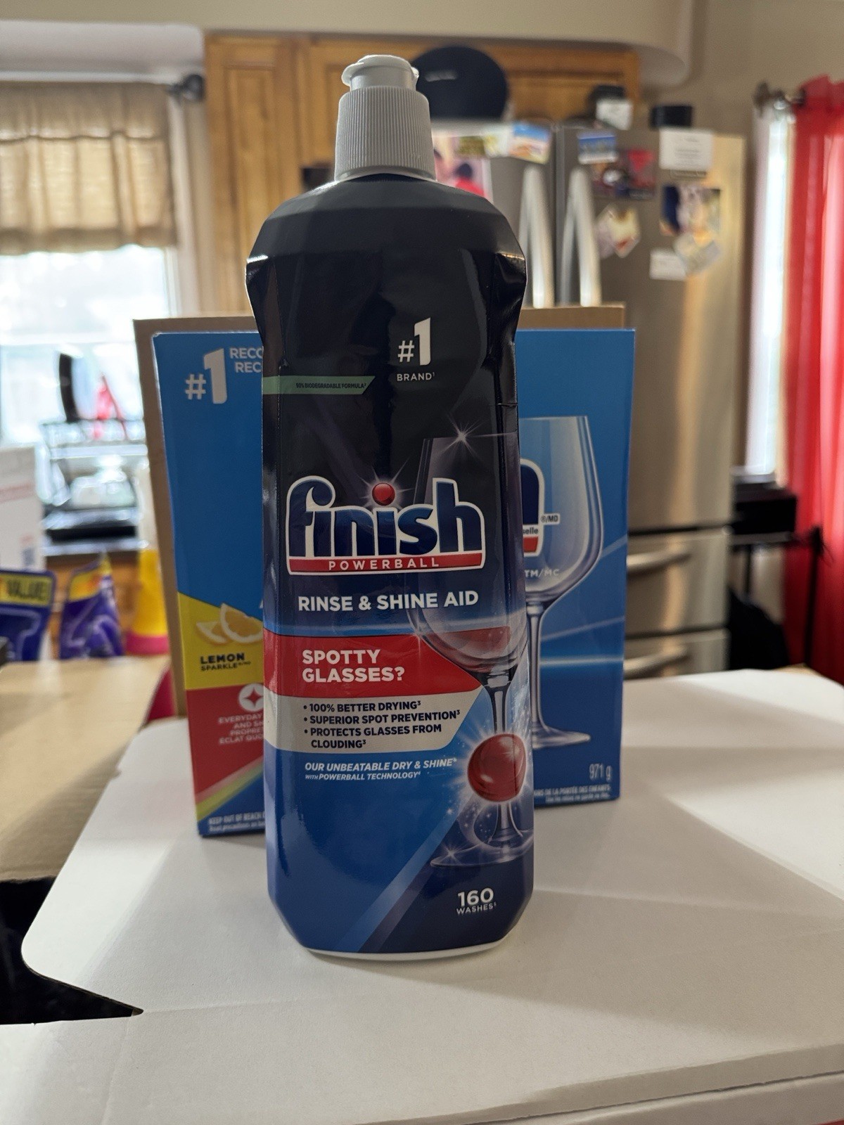 Finish All in 1 Lemon Dishwasher Tablets 55ct + Rinse Aid 800mL