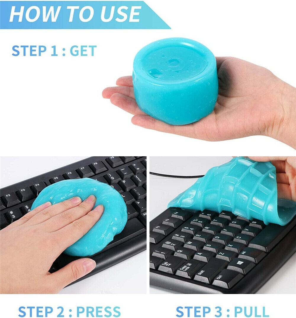 Cleaning Gel Universal Dust Cleaner PC Keyboard Car Auto Dusting Blue Glue 160 g
