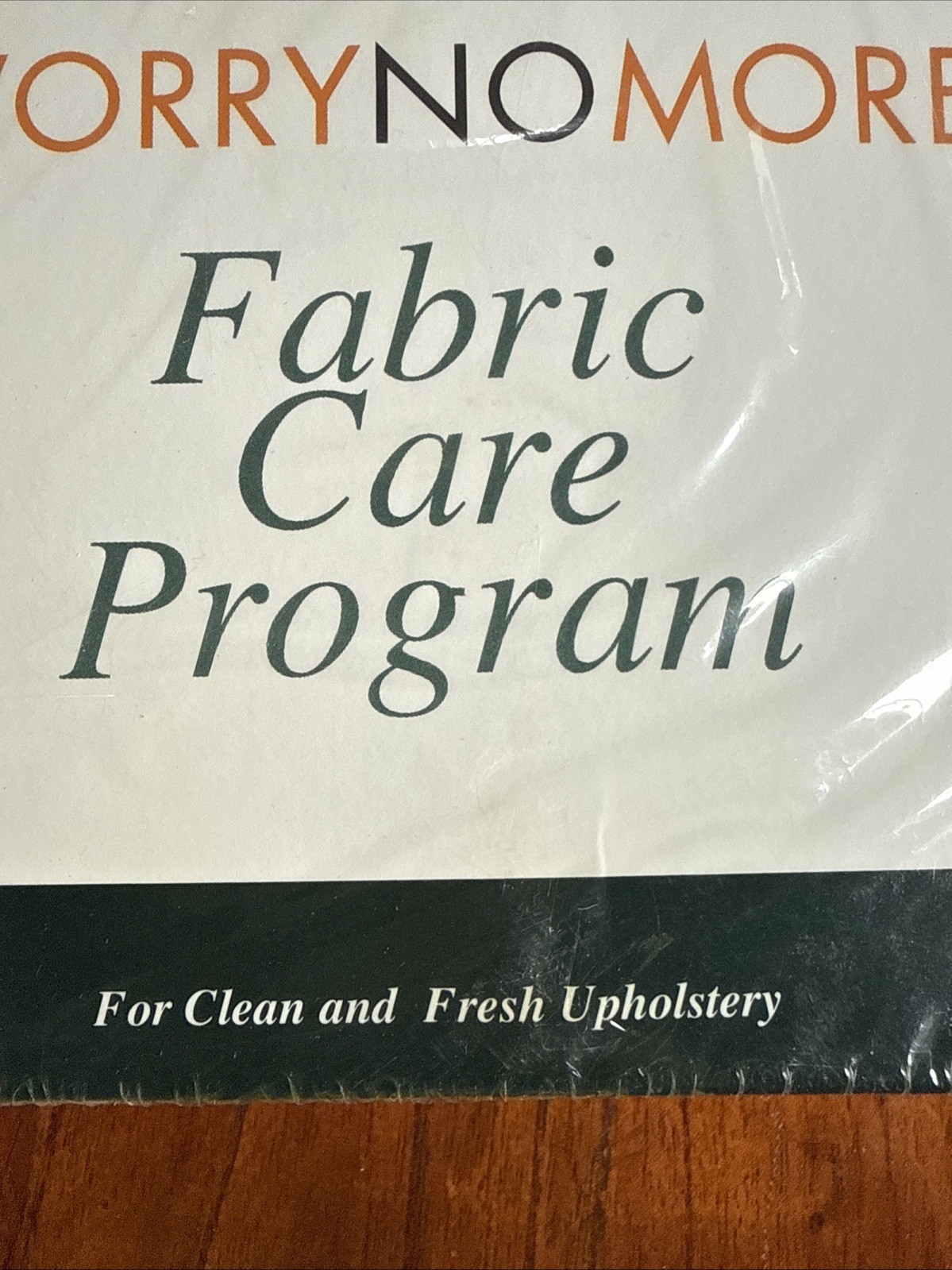 Worry No More Fabric Care Program kit clean & fresh upholstery fabric furniture