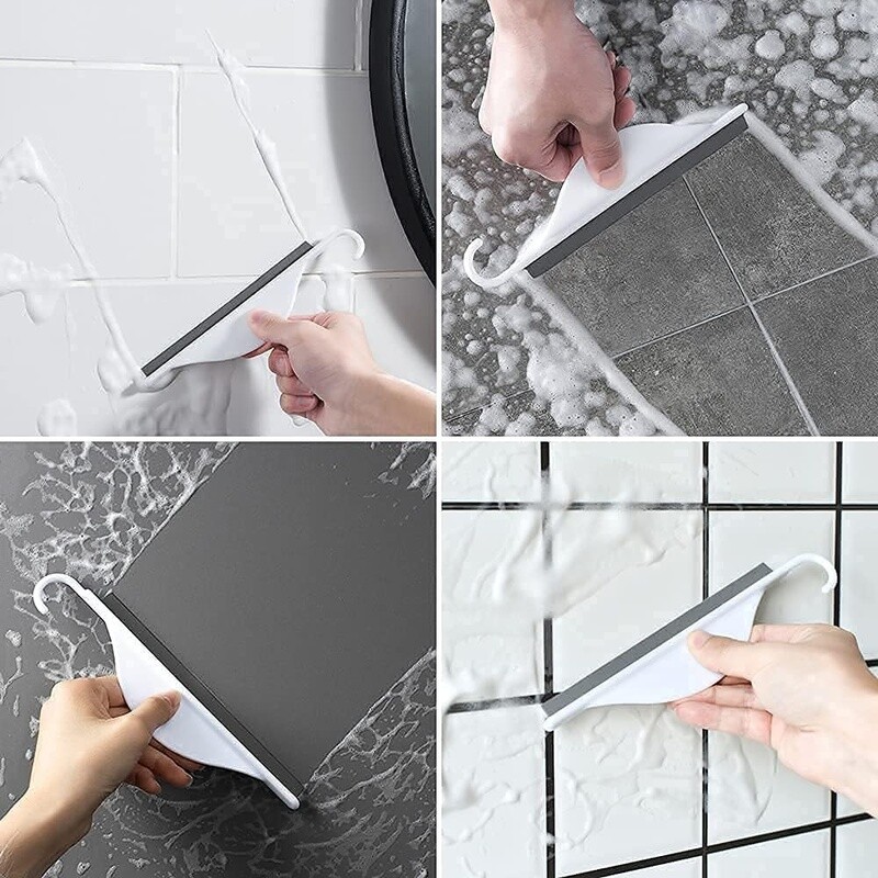 Tiny Bathroom Shower Mirror Squeegee Water Wiper Tool Sink Tiles Glass Cleaning