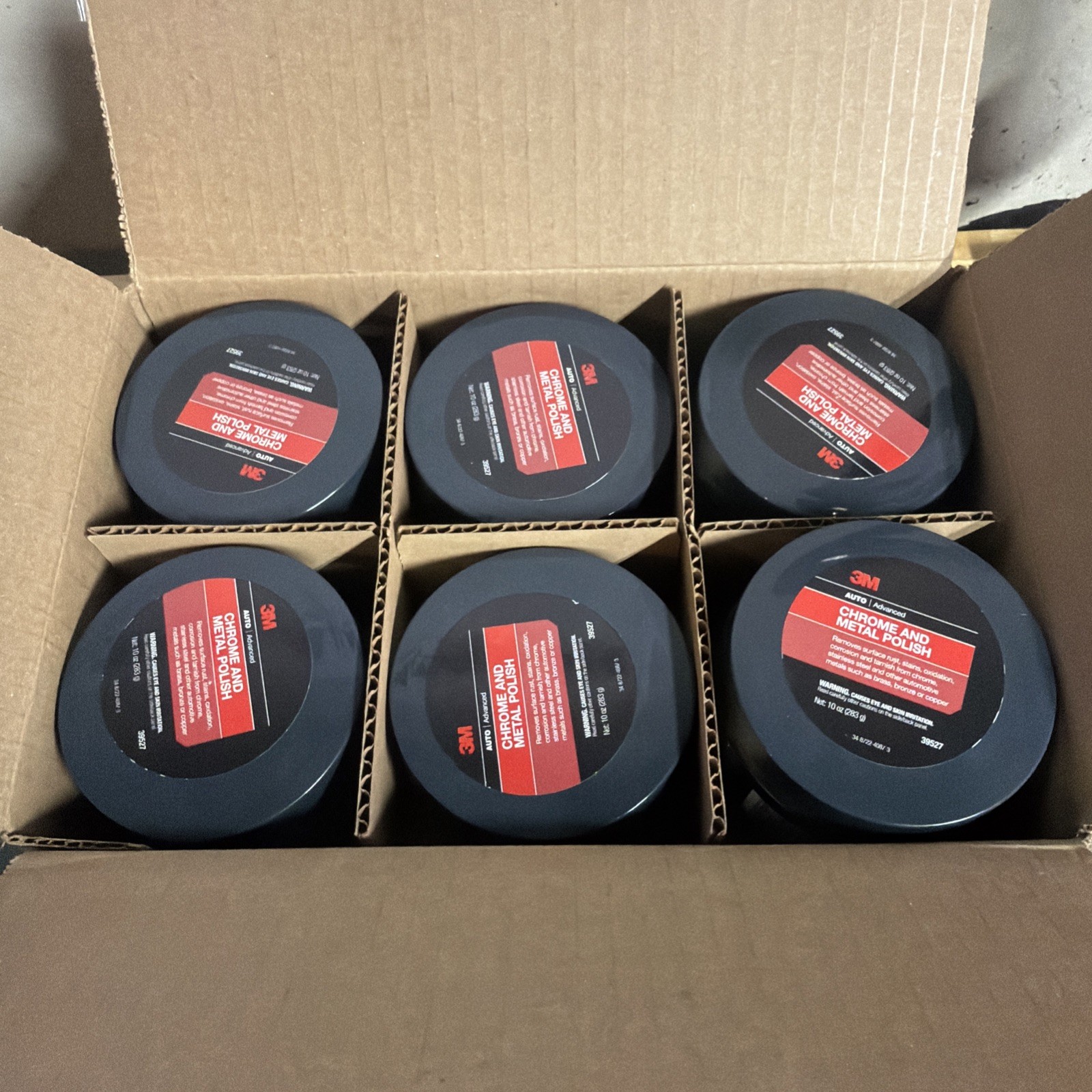 6x FULL CASE! 3M Chrome And Metal Polish 39527 10 oz Automotive FAST USA SHIP!