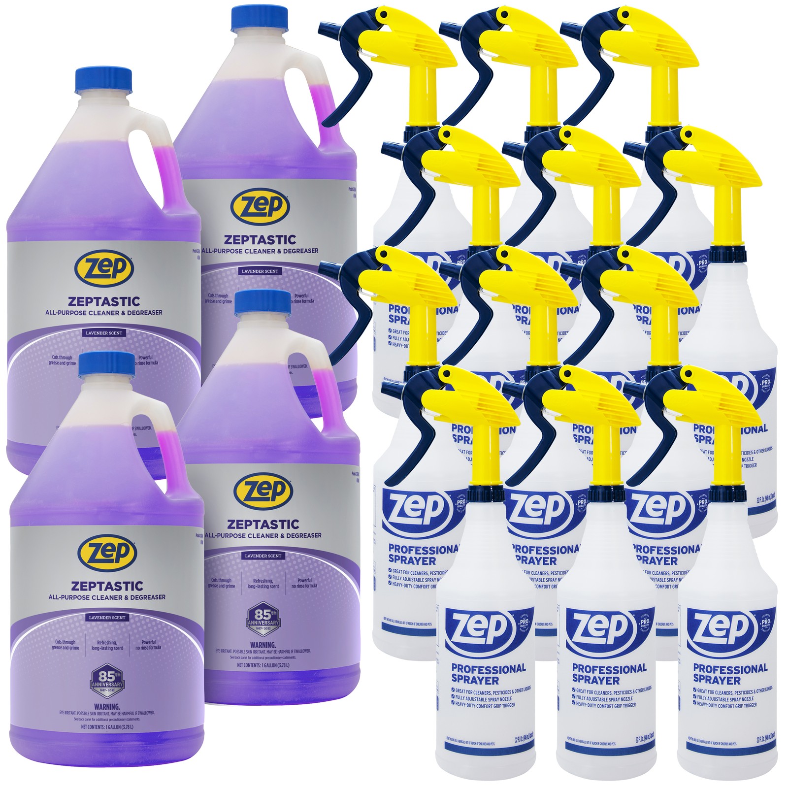 Zeptastic All-Purpose Cleaner and Degreaser With Lavender Scent 1 Gal (Case of