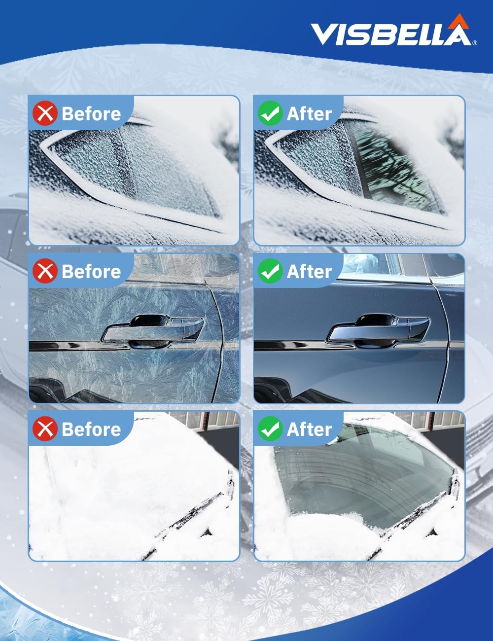 De-Icer Spray for Windshield & Wipers Extreme Winter Protection Melts Ice & F…