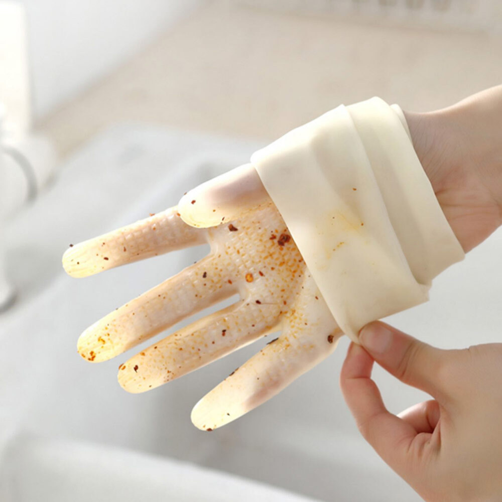 Food Grade Durable Non-slip Gloves Kitchen Household Cleaning Waterproof 2 pairs