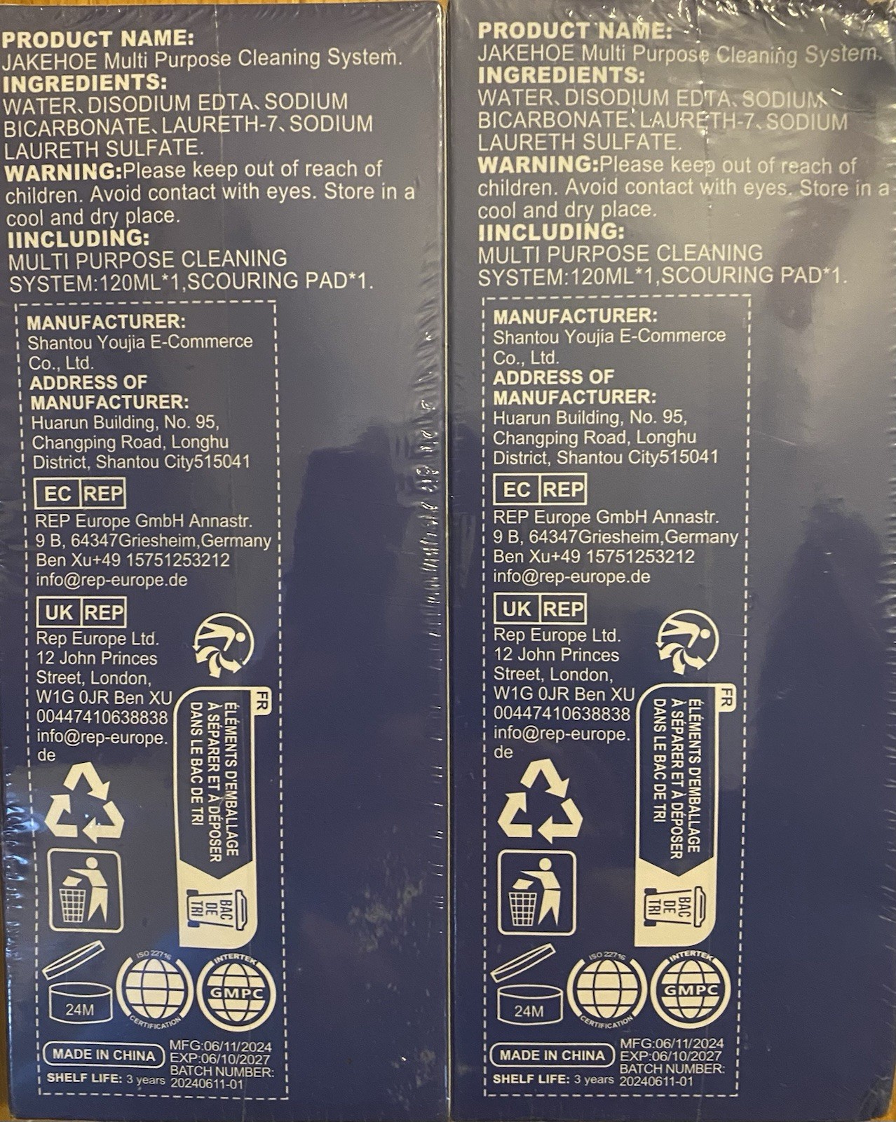 JAKEHOE Multi Purpose Cleaning System 4 Fl Oz Each Exp 6/27 Household 2 Pack