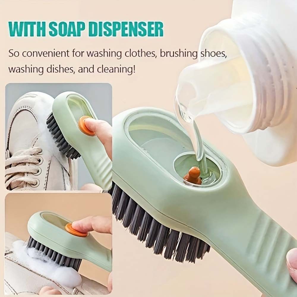 Mess-Free Well-Made Reliable Dependable Liquid-Dispensing Shoe Brush By Pressing