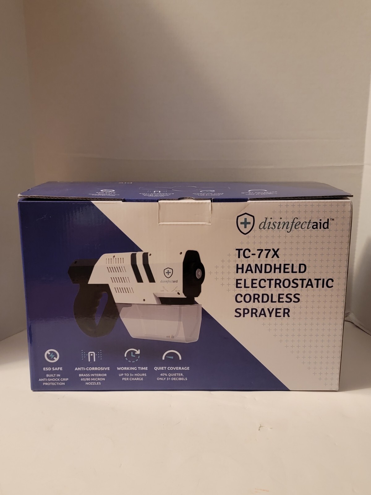 Disinfectaid TC-77X Handheld Electrostatic Cordless Sprayer For Disinfectant NEW