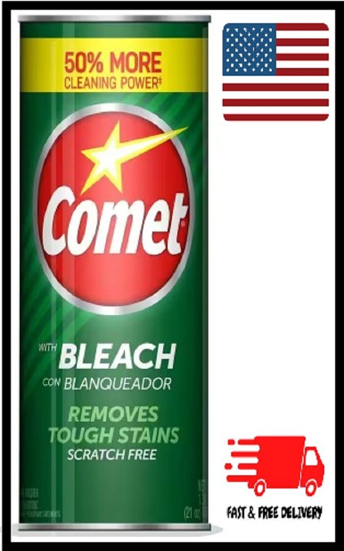 Comet with Bleach Powder All-Purpose Cleaner Deodorizer Stain Remover 21 oz