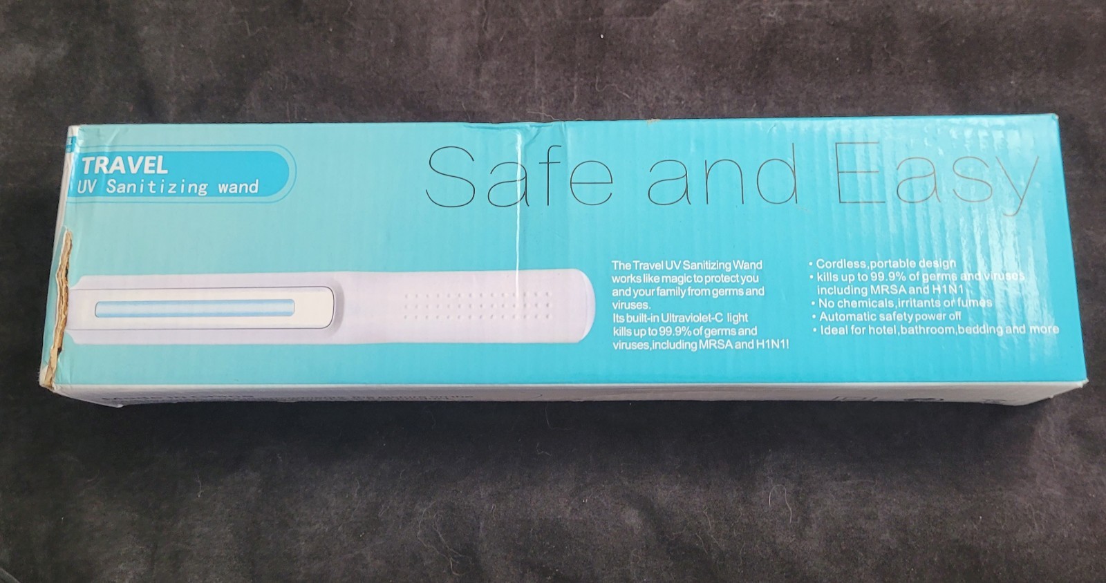 Safe & Easy Travel Sanitizing Wand Portable – New in Open Box