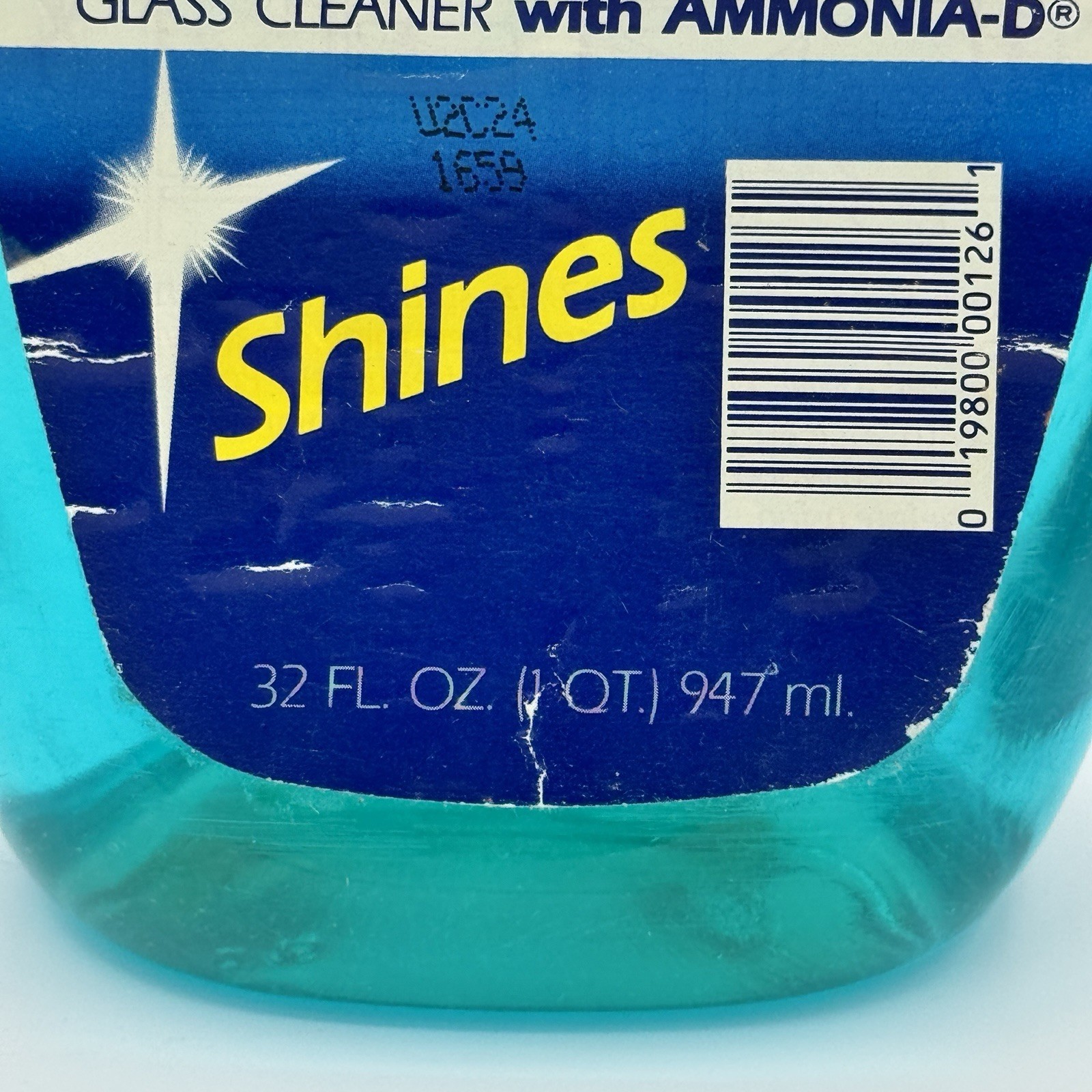 Vintage Windex No Streaks Glass Cleaner with Ammonia-D 80s Refill Partial Fill