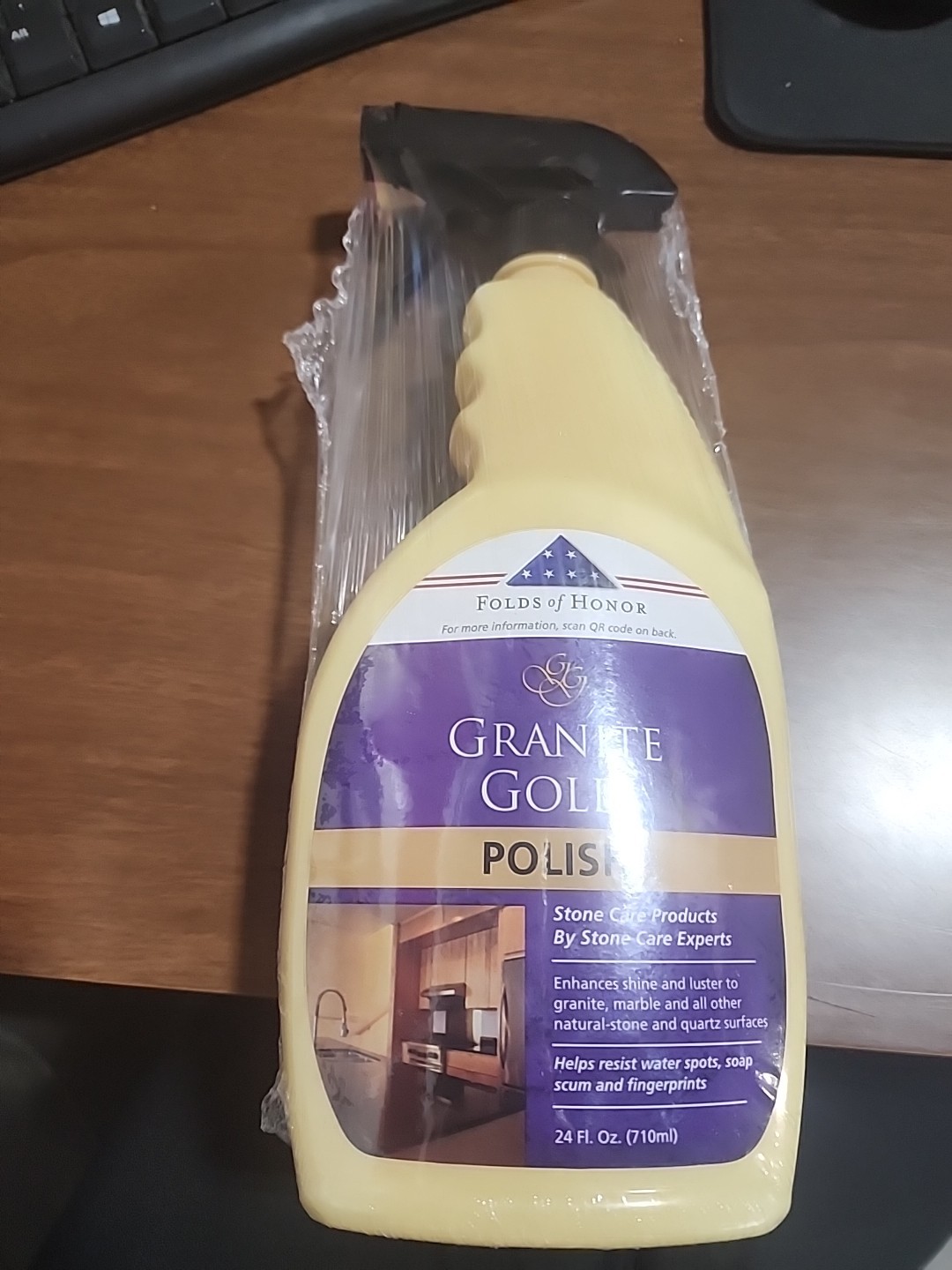 Granite Gold Polish Spray StreakFree Shine for Granite Quartz Marble Traver