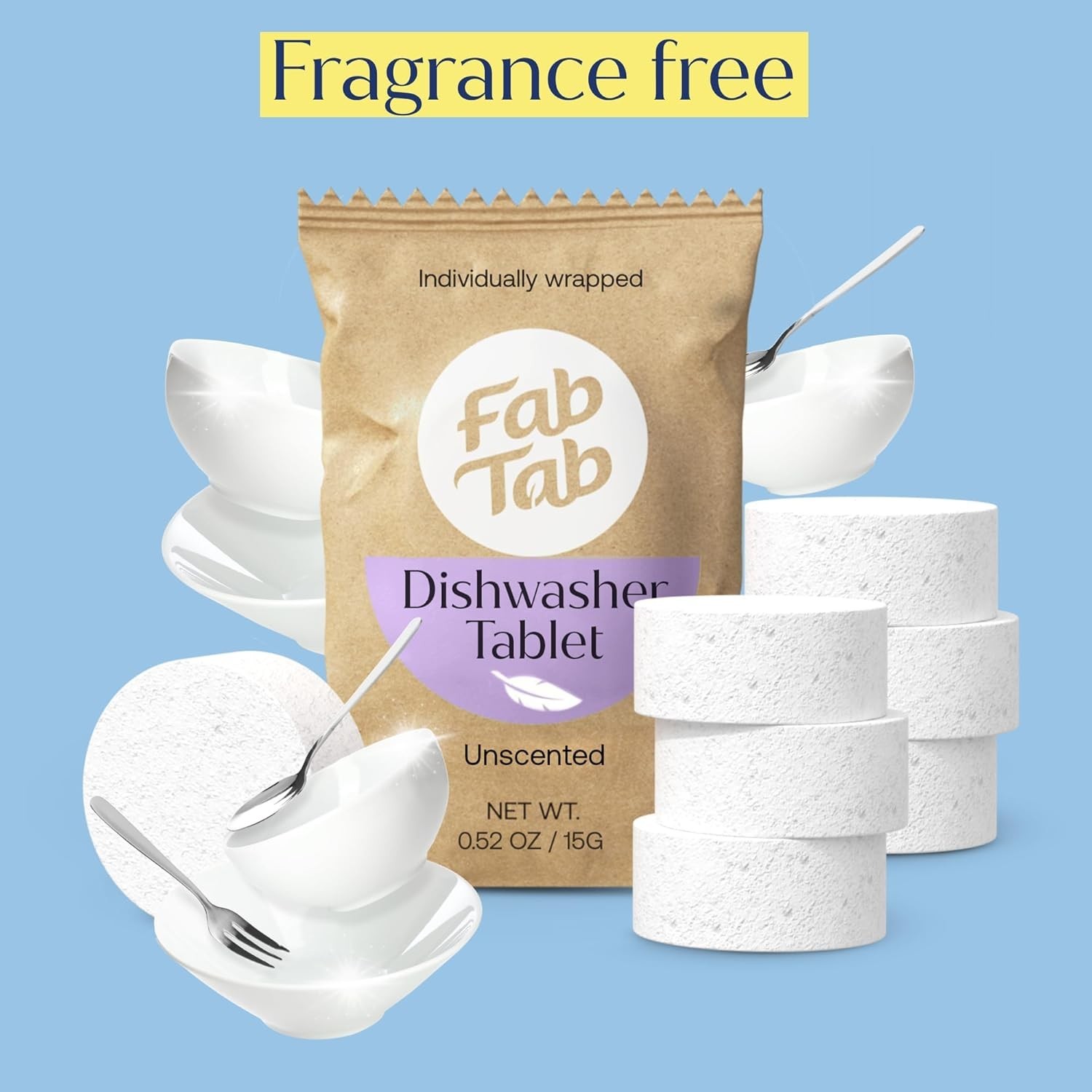 Dishwasher Tablets, Unscented, A Plastic Free Dishwasher Pod Alternative, Pow…