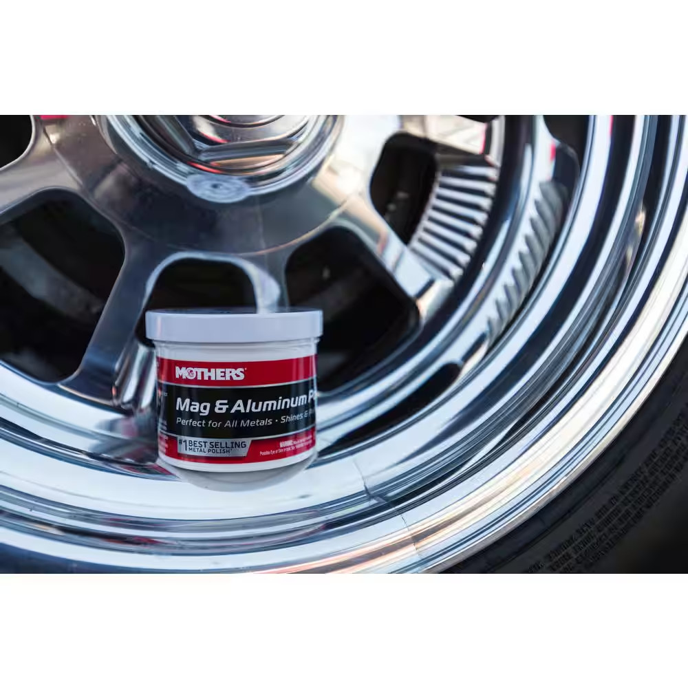 5 oz Mag & Aluminum Polish Paste Metal Cleaner Shine for Wheels, Rims, Auto Part