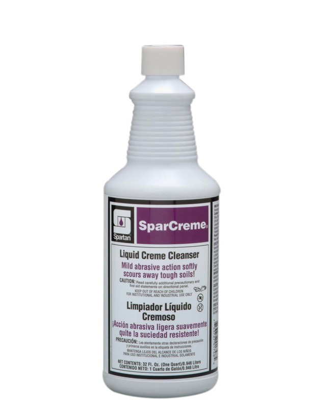 Spartan Sparcreme Liquid Creme Restroom Cleaner Lime Scent, 1 Quart, 12 Per Case