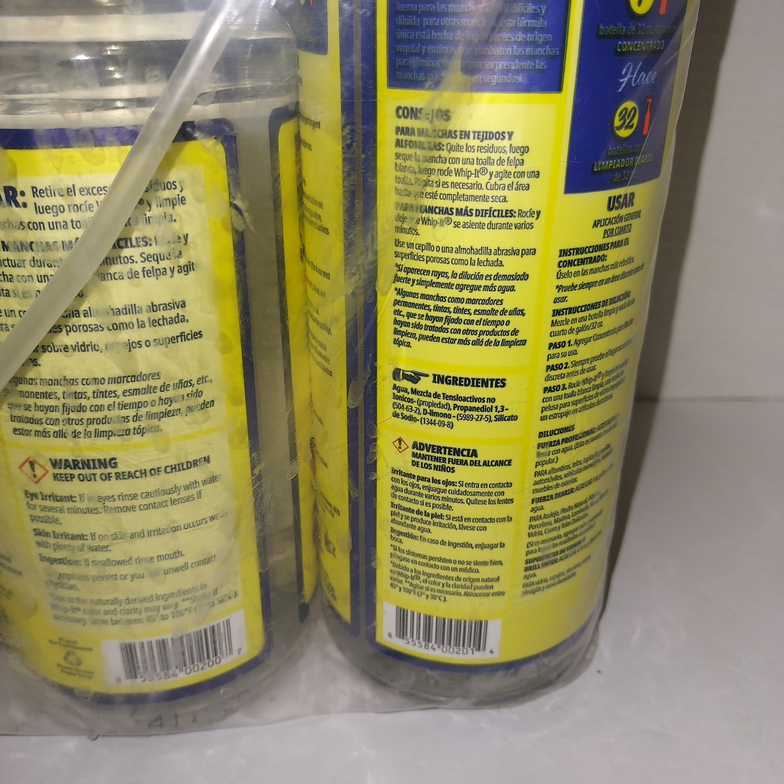 Amazing Whip-It Stain Remover & Cleaner Plus Kit 3 Bottles + Spray Nozzle