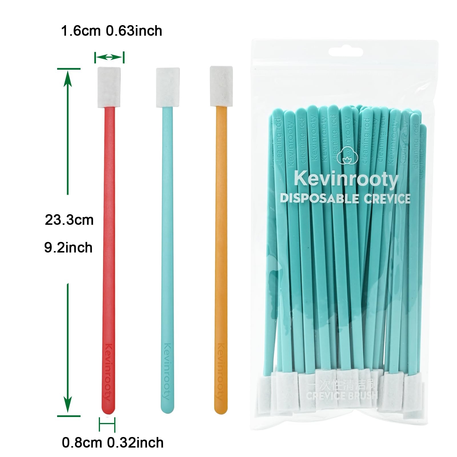 100PCS Disposable Crevice Cleaning Brush Tool kit, Disposable Toilet Brush, D…